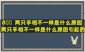 🐠 两只手相不一样是什么原因（两只手相不一样是什么原因引起的）